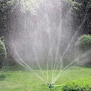 Garden Sprinkler, 360 Degree Rotating Lawn Sprinkler Large Area Coverage - Adjustable, Weighted Gardening Watering System